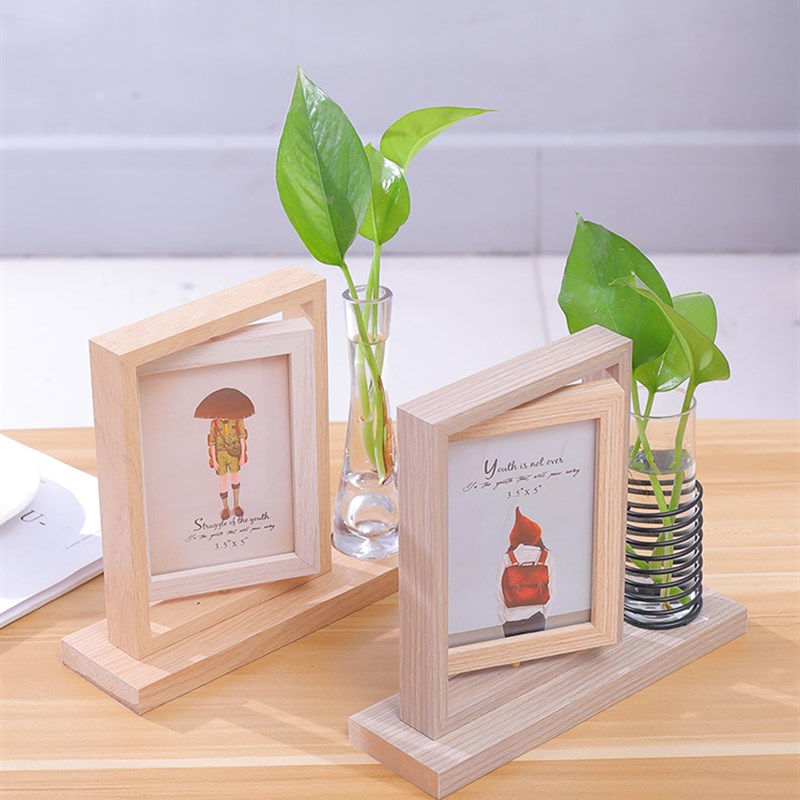 in相框摆台5寸创意面像框水培植物相架led装饰灯桌面照片