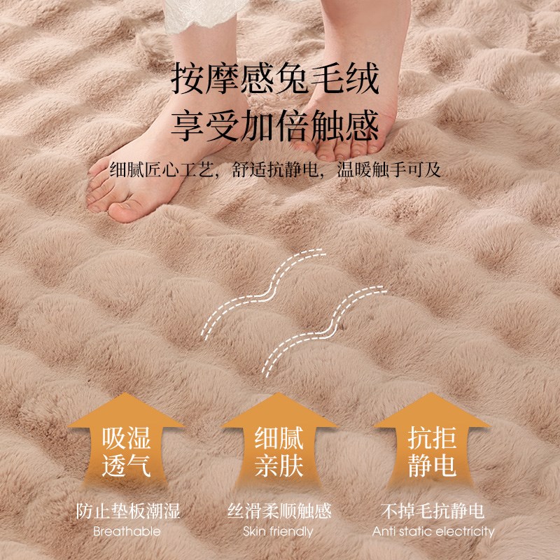 地毯客厅22新款高级感奶油风沙发茶几毯家用卧室床边毯飘窗地垫