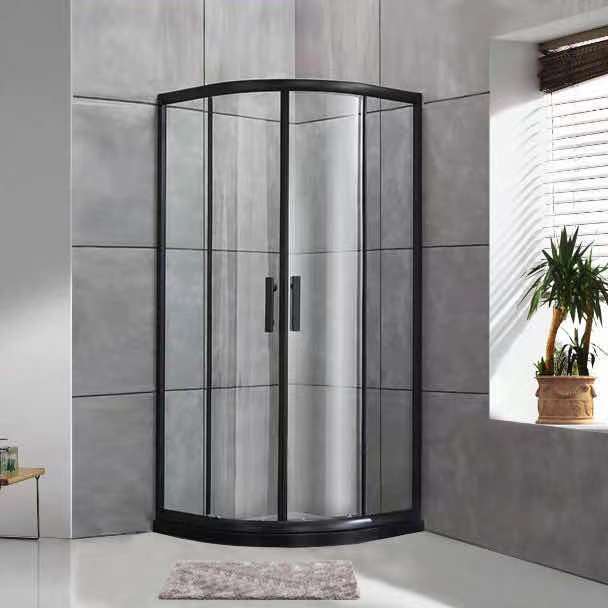 卫浴隔断玻璃门朗德立弧形不锈钢淋浴房浴室干湿分离卫生间门屏风