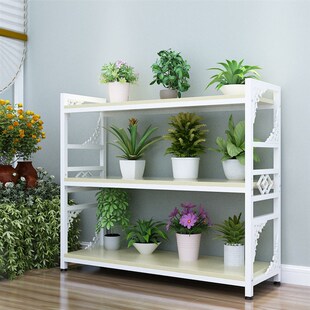 铁艺架阳台绿萝多肉吊兰架落地式 室内木质多层客厅展示架