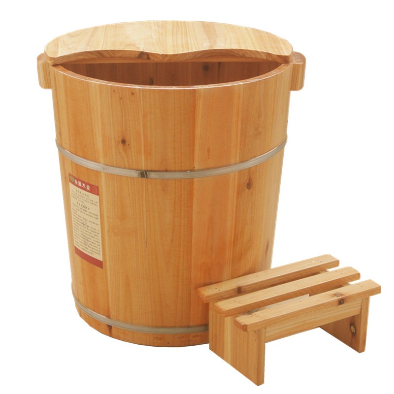 藏生堂藏奥堂cm高家用杉木泡脚桶洗脚木桶加厚带盖足浴桶沐足桶