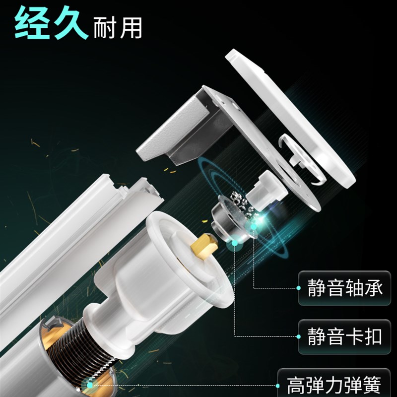 自动上升回弹卷帘窗帘2023新款升降卷拉式遮光遮阳卫生间窗户遮挡