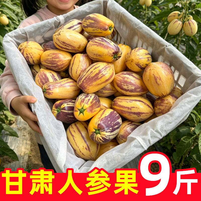 甘肃沙漠人参果大果新鲜甜水果娃娃果民黄肉七彩人叁果勤人生果