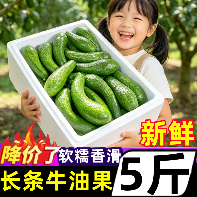 广西长条牛油果新鲜软糯