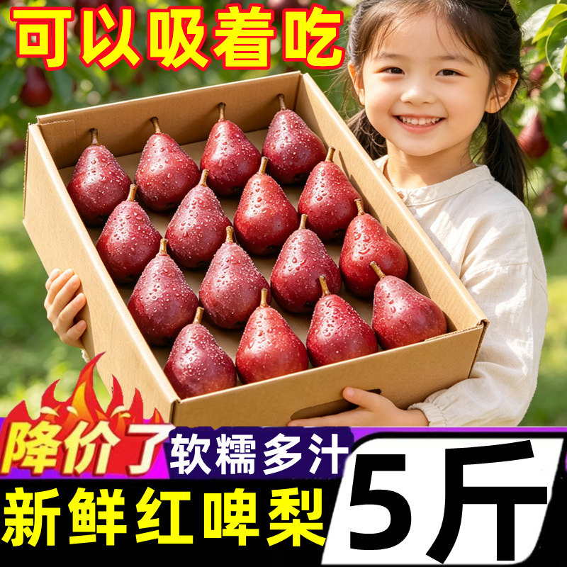 正宗红啤梨新鲜香脆甜梨子