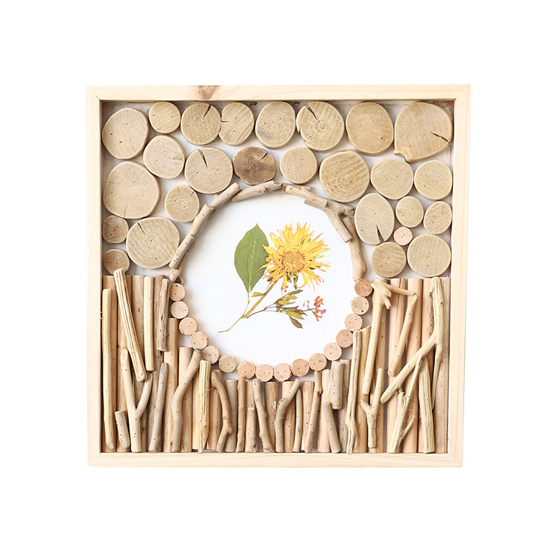 客厅装饰画现代温馨沙发背景墙创意手工原木挂画入户玄关餐厅壁画图片