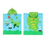 儿童浴巾斗篷 带帽浴袍全棉卡通游泳浴巾头吸水毛巾料宝宝浴巾