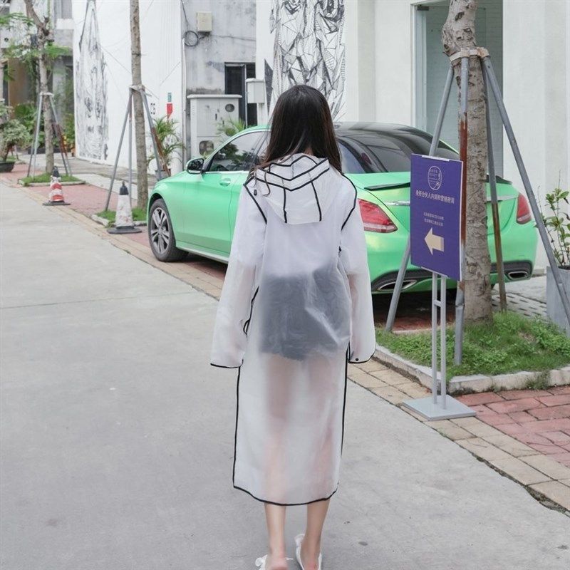 雨衣女时尚款外穿学生加厚徒步雨披成年人防暴雨全身男长款