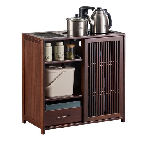 茶台边柜家用实木茶水柜茶桌侧边几小茶几桌子烧水茶吧几茶叶