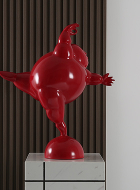 新抽象物玄关客厅招财 酒店售楼处商业中心红色雕塑