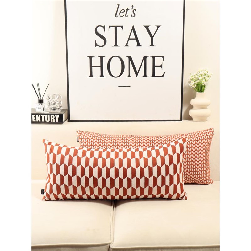 橙色长条形腰枕头枕靠背垫客厅沙发靠枕护腰床头抱枕靠背靠垫子