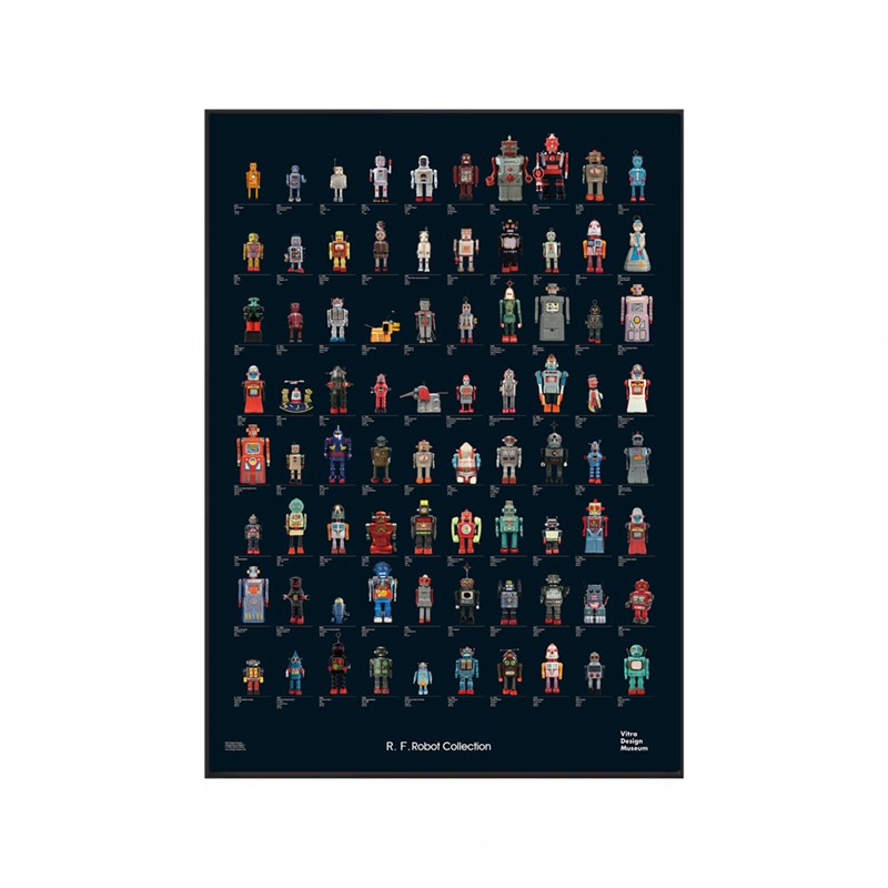 瑞士Vitra 复古机器人欧美海报装饰画客厅卧室儿童房创意潮玩壁画图片