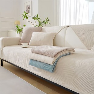 毛绒直排沙发垫秋冬款加厚新款202四季防滑坐垫子沙发盖布定制