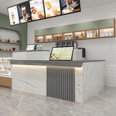 奶茶店吧台店铺收银台小型超市酒店柜台商用餐饮店公司前台接待台