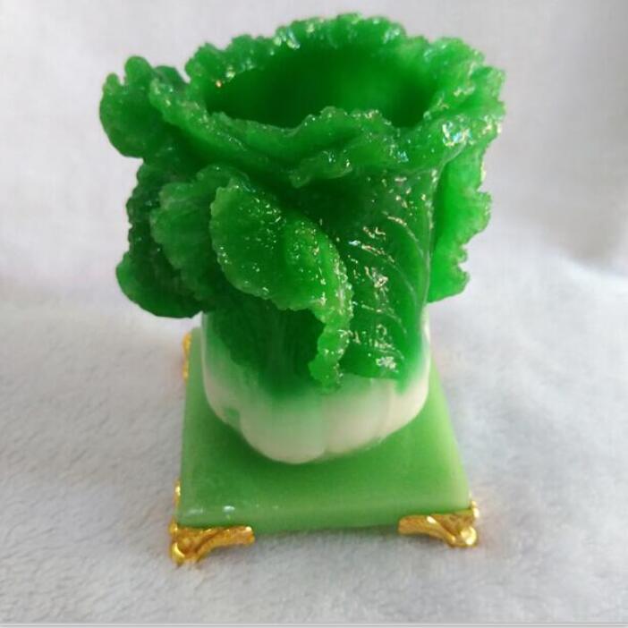 白菜笔筒创意摆件装饰品摆设家居中式客厅房间树脂工艺品笔筒书房