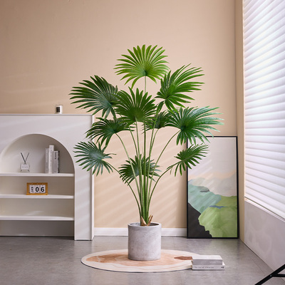 仿真绿植加州蒲葵大型仿生室内装饰造景热带假树客厅