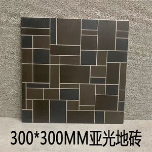 顺辉陶瓷卫生间黑白格子300*MM防滑地砖亮光瓷片阳台厨卫墙砖