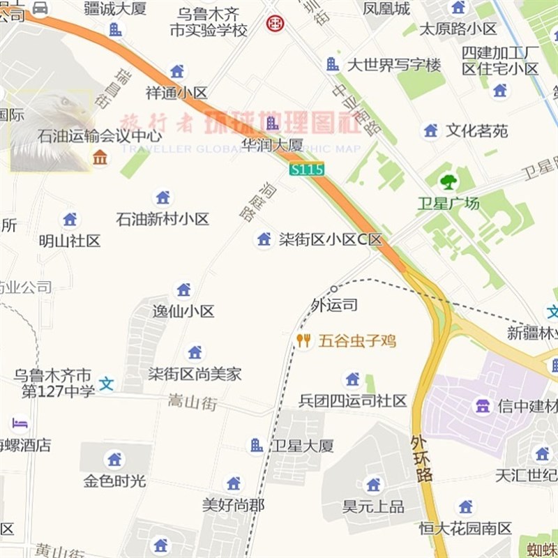 超大巨幅 乌鲁木齐市区地图订制 城市城区海报2021新版装饰画
