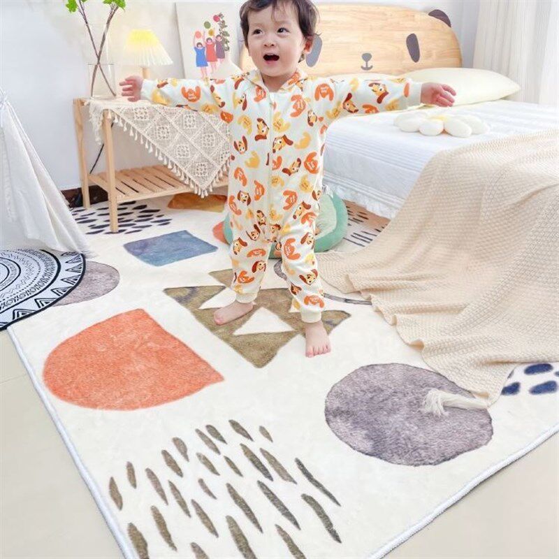 地毯儿童房阅读区休闲宝宝爬行垫卧室客厅仿羊绒地垫儿童玩耍毛毯