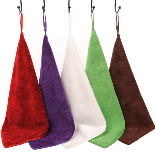 兰诗方形纤维毛巾酒店物业洁抹布带挂钩洁方巾*厘米