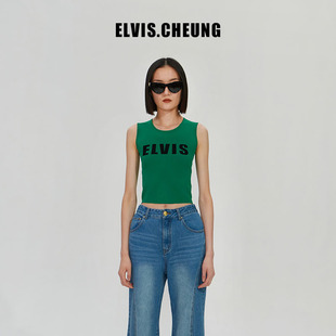 ELVIS.CHEUNG春夏新品复古LOGO运动背心百搭打底外穿上衣内搭