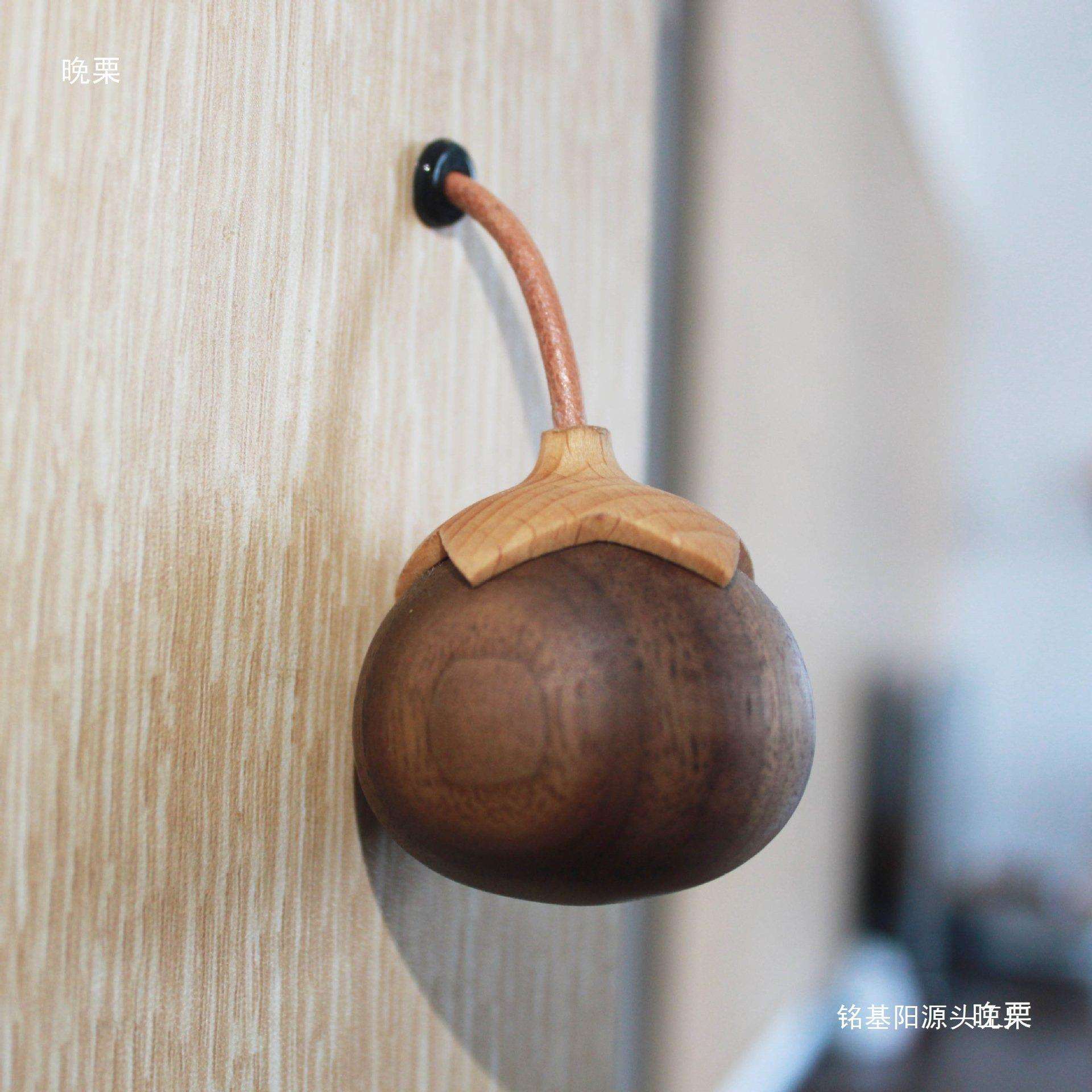 设计师手作衣柜门橱柜门把手实木榉木黑胡桃抽屉拉手创意设计