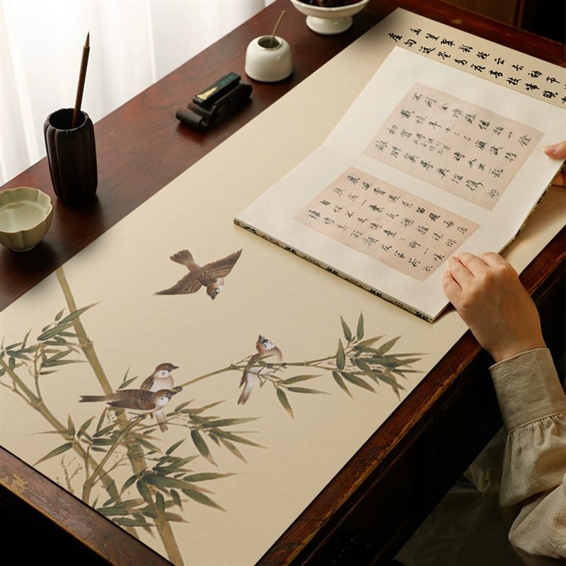 毛笔桌垫彩绘双面羊毛毡垫书法专用写毛笔字垫书画毛毡学生毛毡布