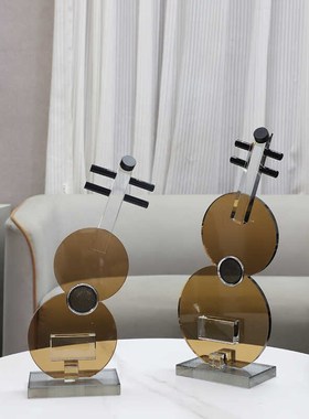 现代轻奢水晶人物摆件家居桌面软装饰品样板间展厅电视酒柜工艺品