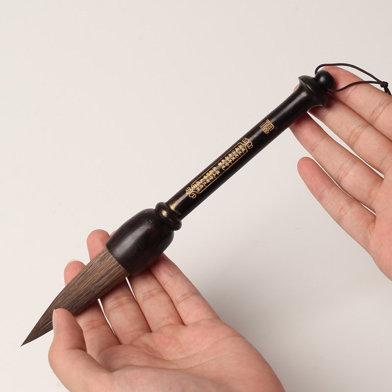 筠墨轩山马狼毫大提斗毛笔硬毫小抓笔国画山水专用毛笔精品书法对