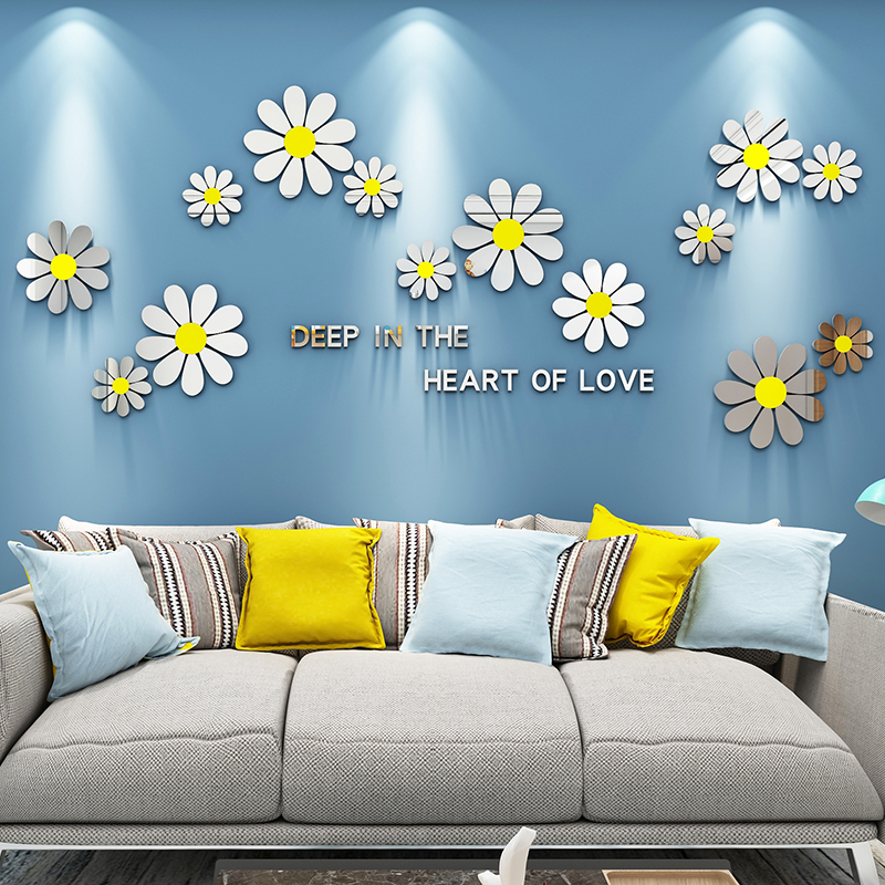 电视背景墙面装饰品贴纸画自粘卧室房间改造床头布置客餐厅沙发