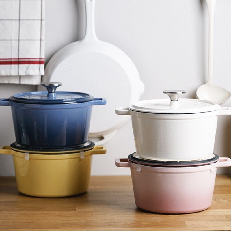 三厦uff铸铁珐琅小炖锅饭釜搪瓷汤锅煮粥奶锅通用