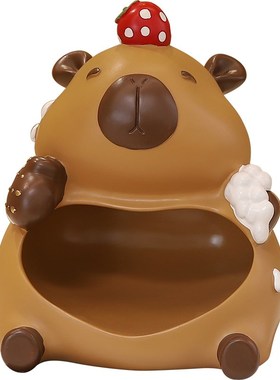 可爱卡通卡皮巴拉入户门放钥匙收纳玄关桌面摆件家居儿童房装饰品