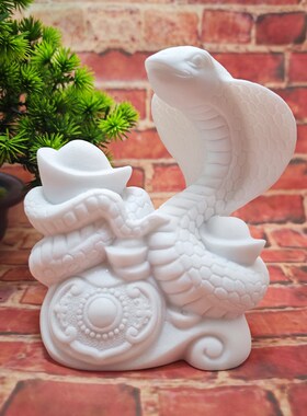 十二生肖鸡羊蛇仿石雕汉白玉工艺品属相生肖鸡羊蛇家装饰品