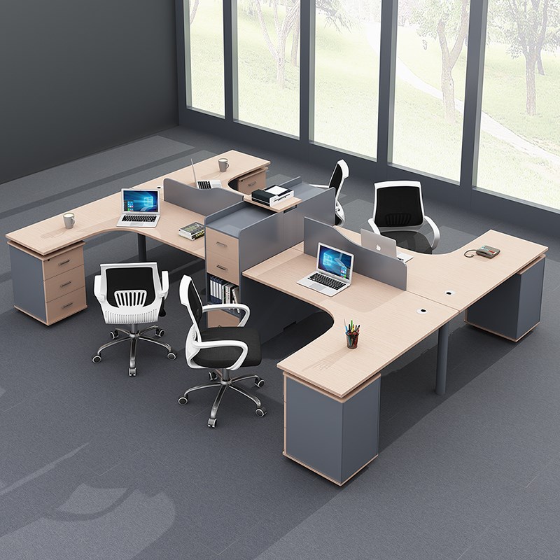 办公桌椅现代财务人位员工位屏风职员办公桌子办公室