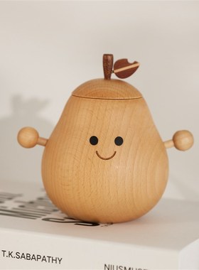 【抱抱梨原木摆件】创木工房治愈系家居香薰小装饰品客厅桌面花瓶