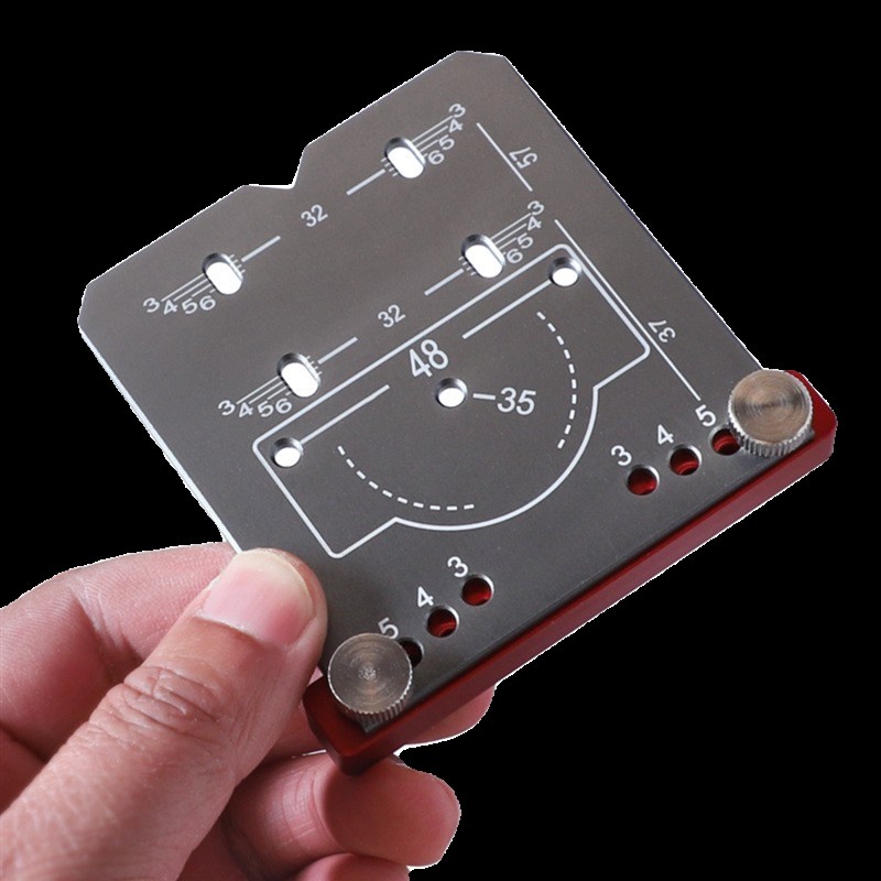 35mm铰链打孔定位器 可调边距标记号定位板 合页铰链开孔辅助工具