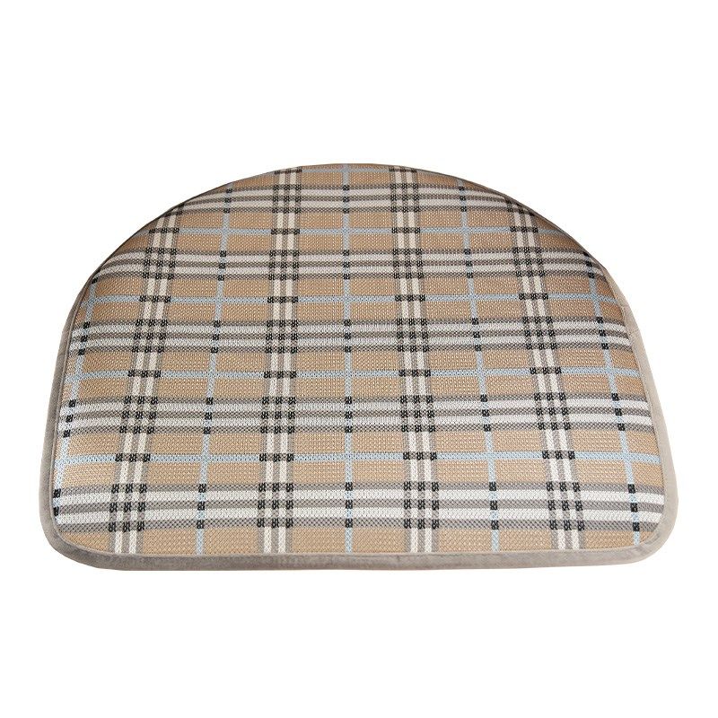 现代夏凉冰丝马蹄形椅垫子透气座椅软坐垫格子藤席屁垫,居家布艺,椅垫,淘宝优惠券,粉丝福利购,淘宝优惠卷