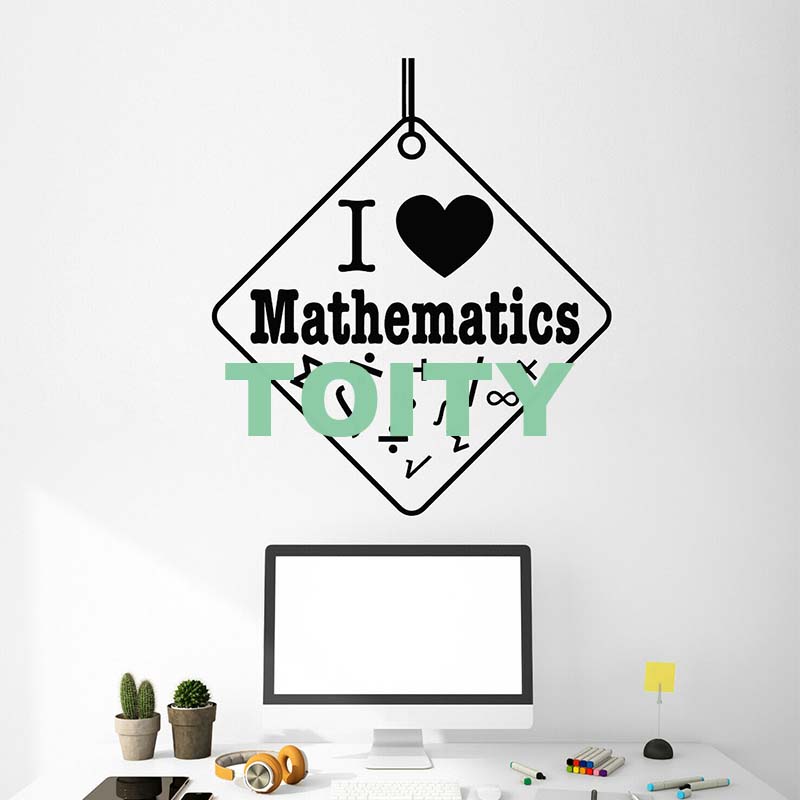 数学符号装饰文化墙贴Math几何函数线条贴纸教室背景可移除贴画图片