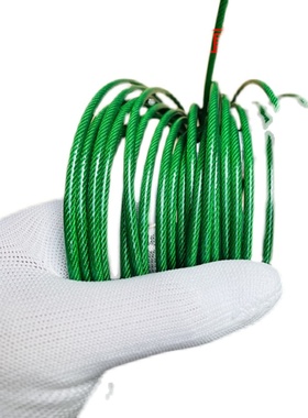 绿色不锈钢包胶钢丝绳细软钓鱼线直径.mm-mm晾衣植物吊绳