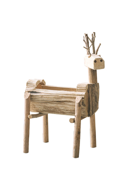 小鹿装饰家居饰品复古桌面创意摆设实木木质民宿动物工艺品