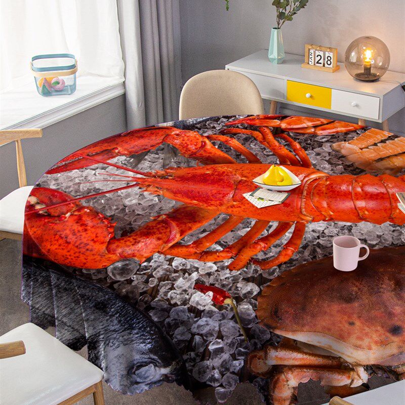 圆桌布定制图案大尺寸饭店酒店餐桌布家用图片防水防油雪缎