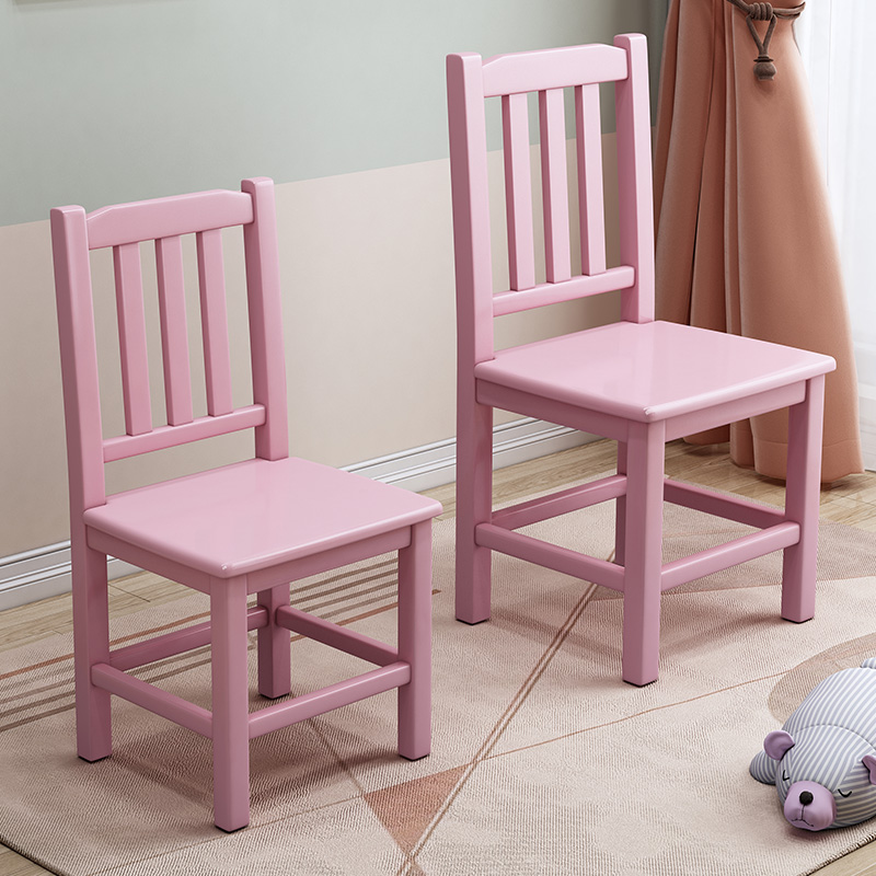 实木矮凳靠背凳儿童学习椅木凳幼儿园凳家用茶几凳彩色小