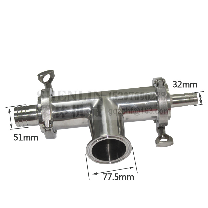 气动灌装机三通管 液体灌装机不锈钢三通止回 机配进出水门