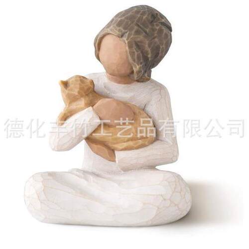 Willow Tree Joyful Child树脂天使女孩摆件家居工艺桌面雕像