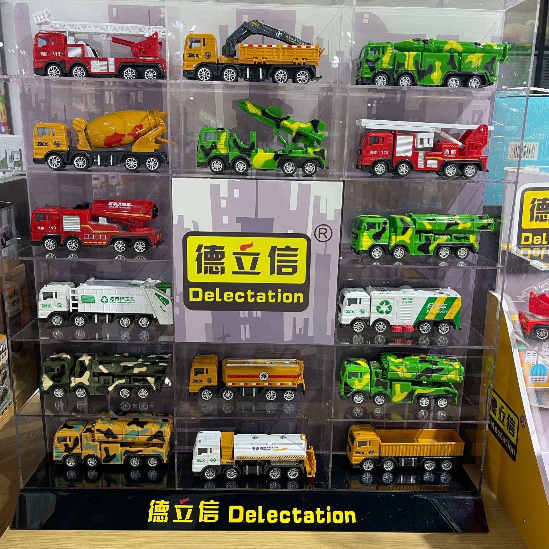 儿童益智玩具车城市运输仿真模型耐摔厢式货车运输车翻斗车搅拌车