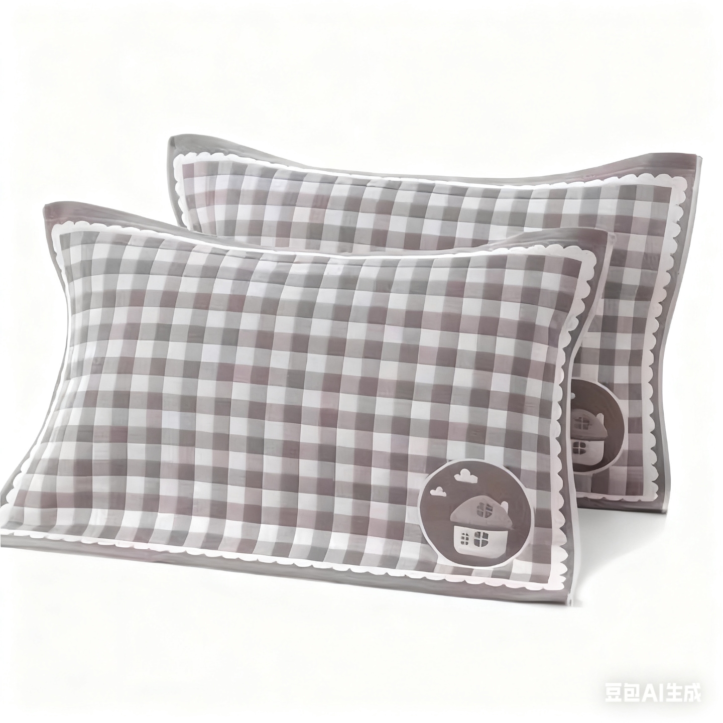 特价清仓枕巾棉质纱布加厚成人怀旧风格子不起球不缩水50*75厘米