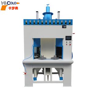厂家直销转盘自动喷砂机不粘锅间歇式喷砂机圆柱体自动喷砂设备