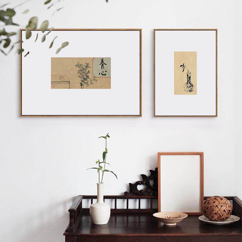 新中式客厅装饰画创意国画书房餐厅壁画卧室艺术静物茶馆民宿挂画