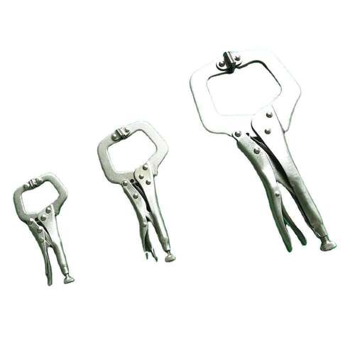 3PC大力钳套装 圆口C型 mini 6寸11寸焊接工具木工工具挤压式夹钳