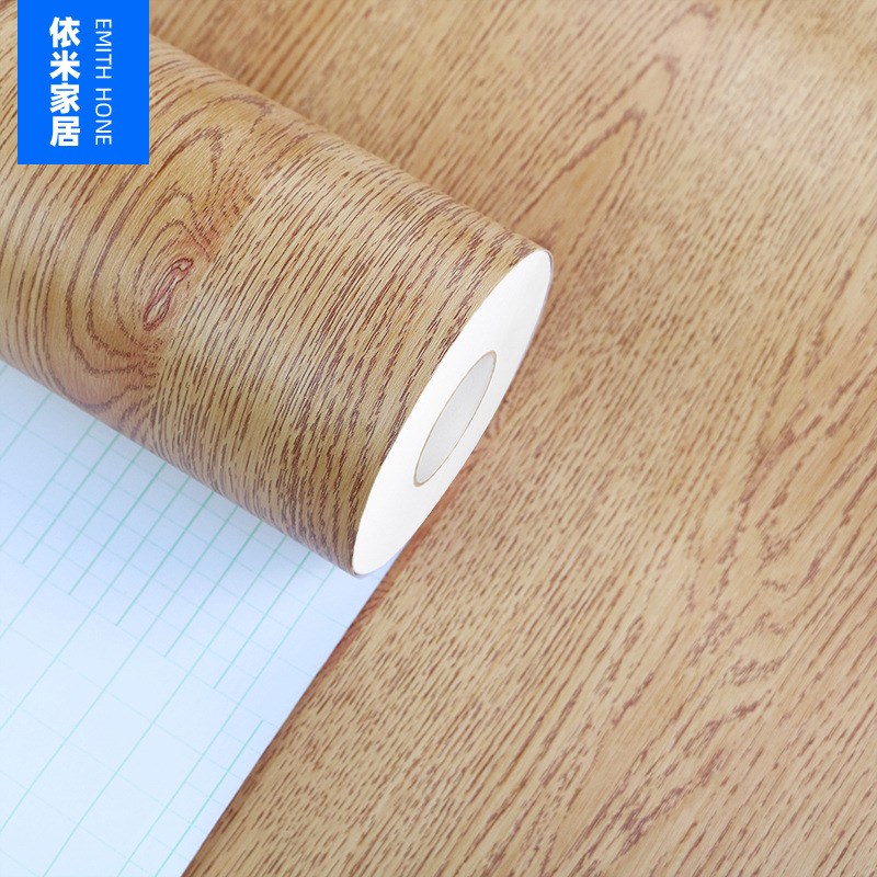 加厚木纹自粘墙纸壁纸水曲柳原木色衣柜音响家具翻新贴纸波音软片